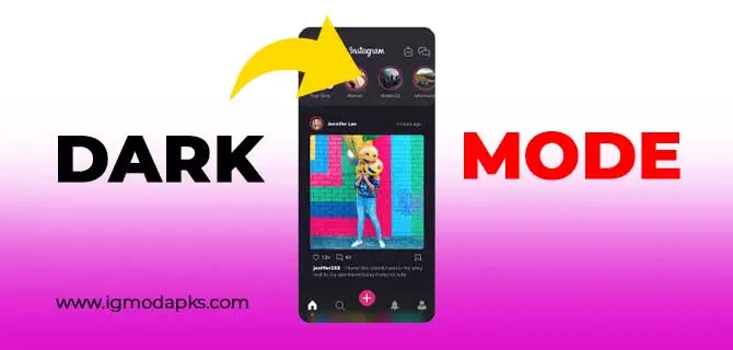 Dark mode on instagram