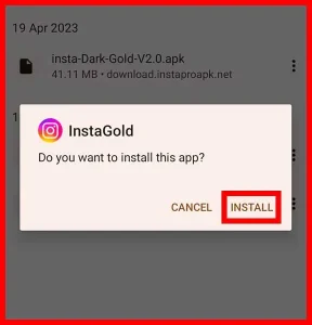 How to install Instagram Gold APK